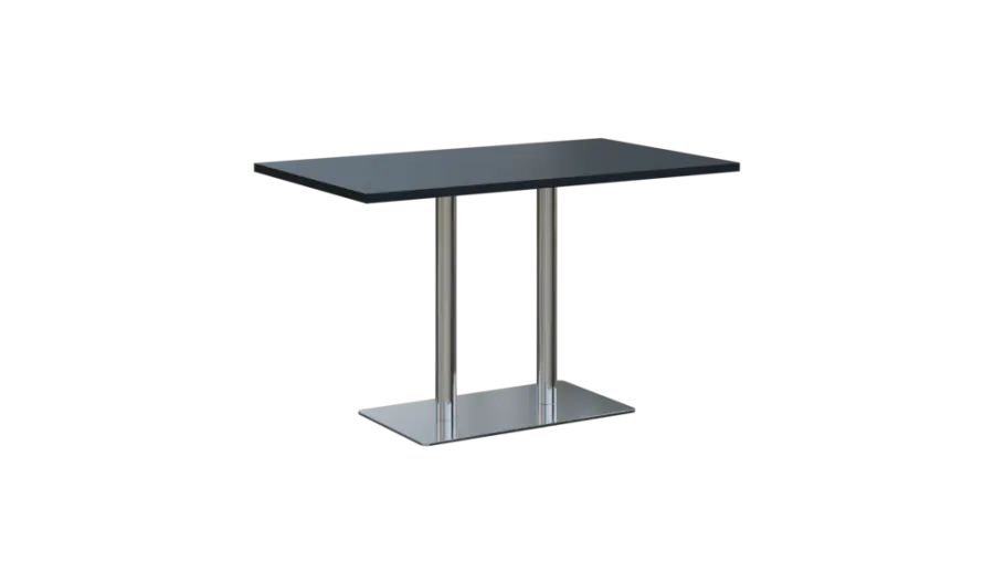 RGT 52 stůl hranatý, noha trubková, nerez, deska 25 mm, široký 1200 mm, antracit